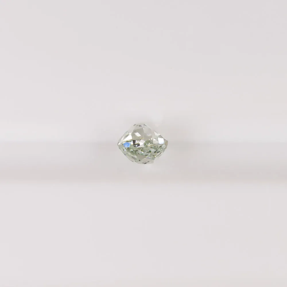 0.16ct GIA CERTIFIED LIGHT GREEN OLD MINE CUT DIAMOND ANTIQUE CUSHION BRILLIANT