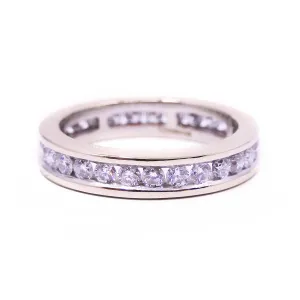 0.87ct Princess Cut Diamond Full Eternity Ring | Pre-Loved | 18K Yellow Gold