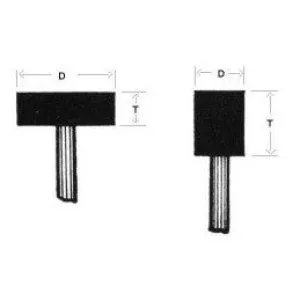 1-1/4" x 1/2" x 1/4" Mounted Points PT-60Q White W Shaped