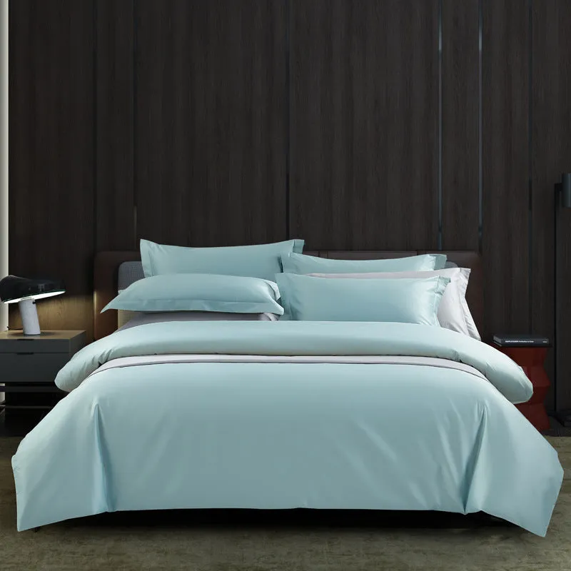 100-Thread-Count Cotton Bedding Set with Embroidery Craftsmanship and Lightweight Style
