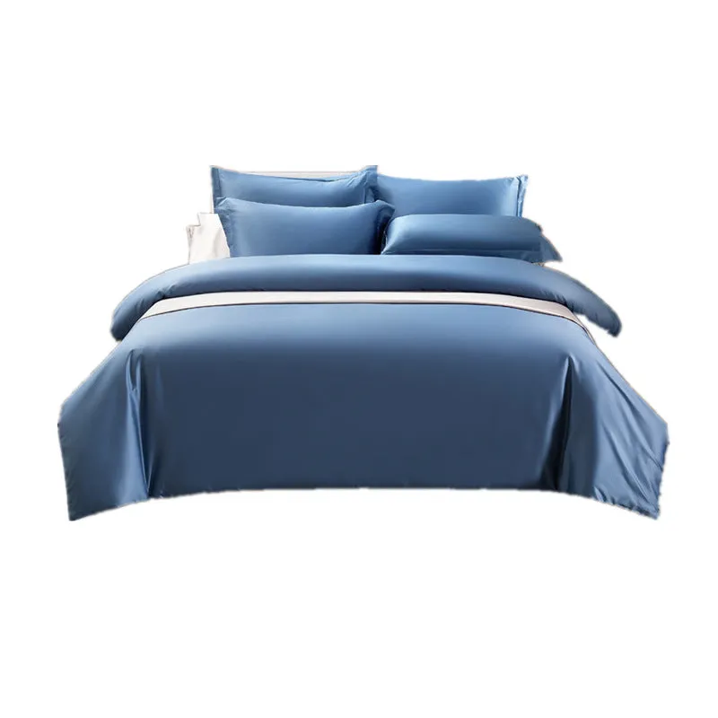 100-Thread-Count Cotton Bedding Set with Embroidery Craftsmanship and Lightweight Style