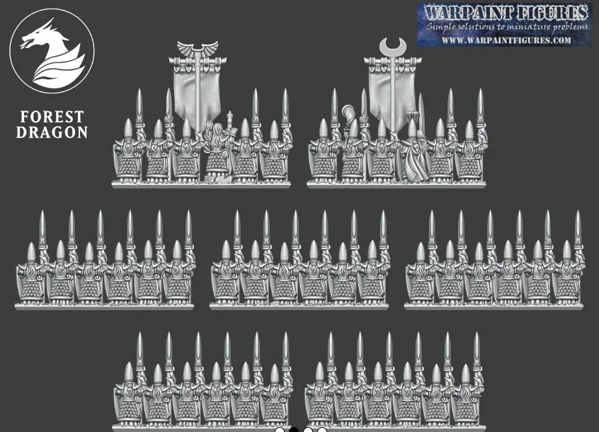 10mm Noble Elves Spear Regiment
