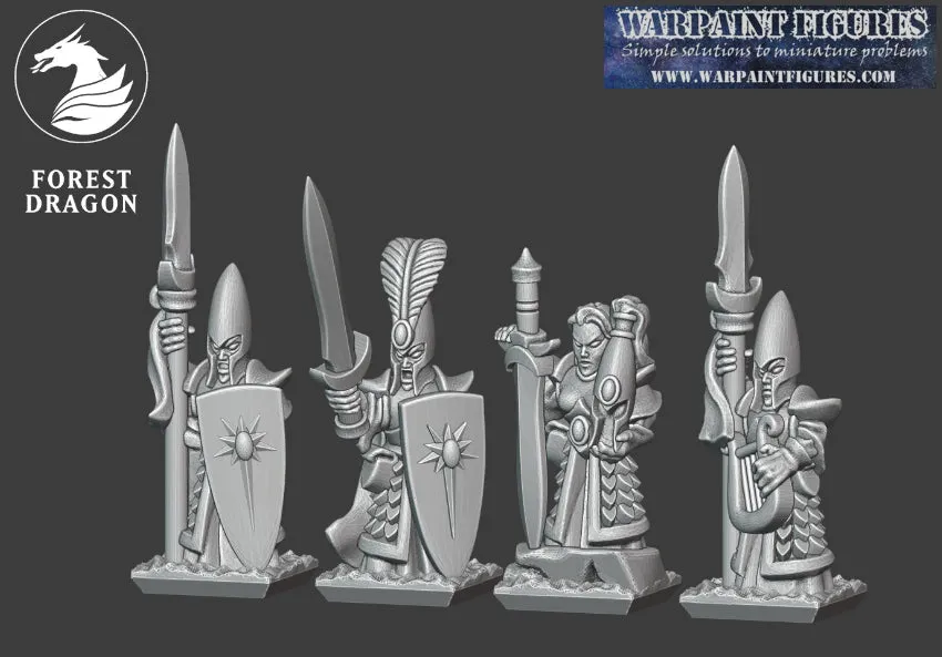 10mm Noble Elves Spear Regiment