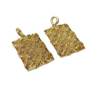 14K Gold Plated Zircon Pendant with National Electric Jewelry Processing Craftsmanship