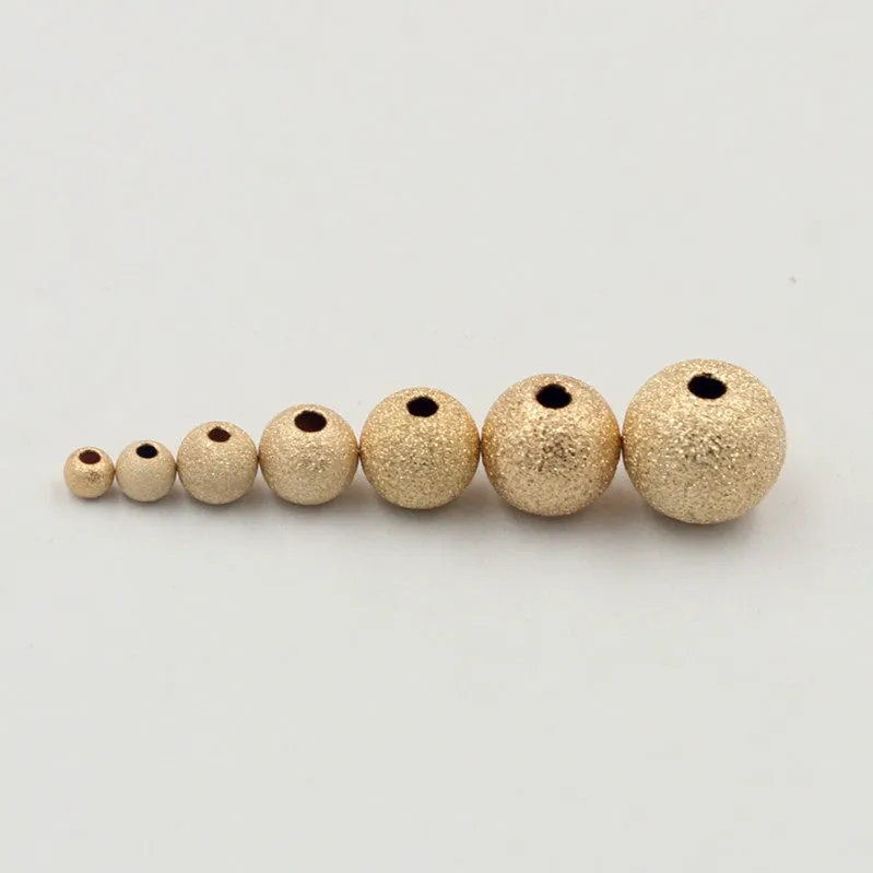 14K Gold Polished Beads Necklace with Diamond Packaging and American Craftsmanship