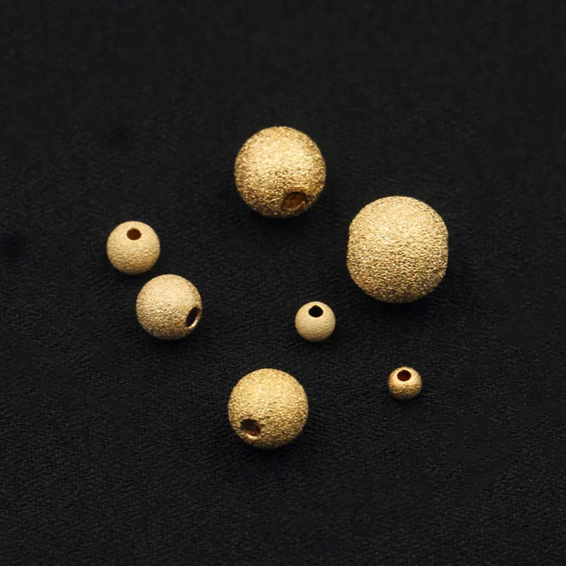 14K Gold Polished Beads Necklace with Diamond Packaging and American Craftsmanship