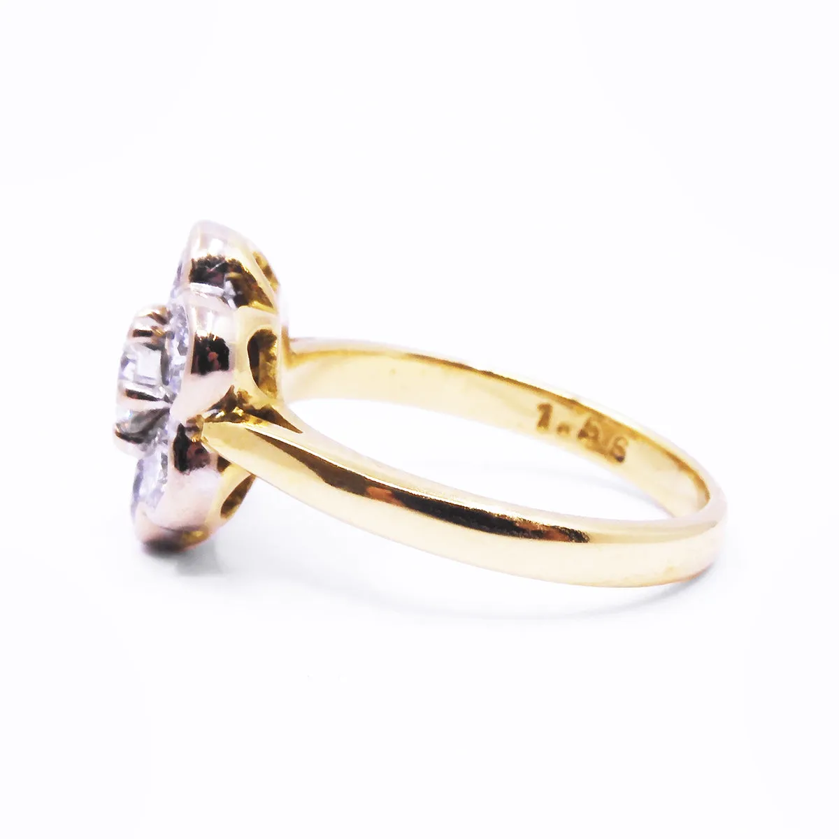 1.56ct Diamond Cluster Ring | Pre-Loved | 18K Yellow Gold