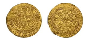 1600-1601 Gold Rose Noble NGC MS 61