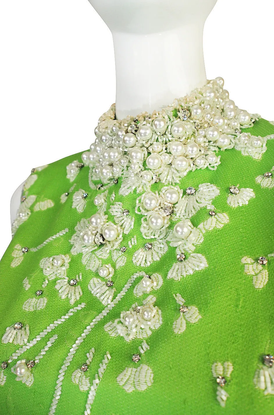 1960s Bead & Pearl Encrusted George Halley Gown
