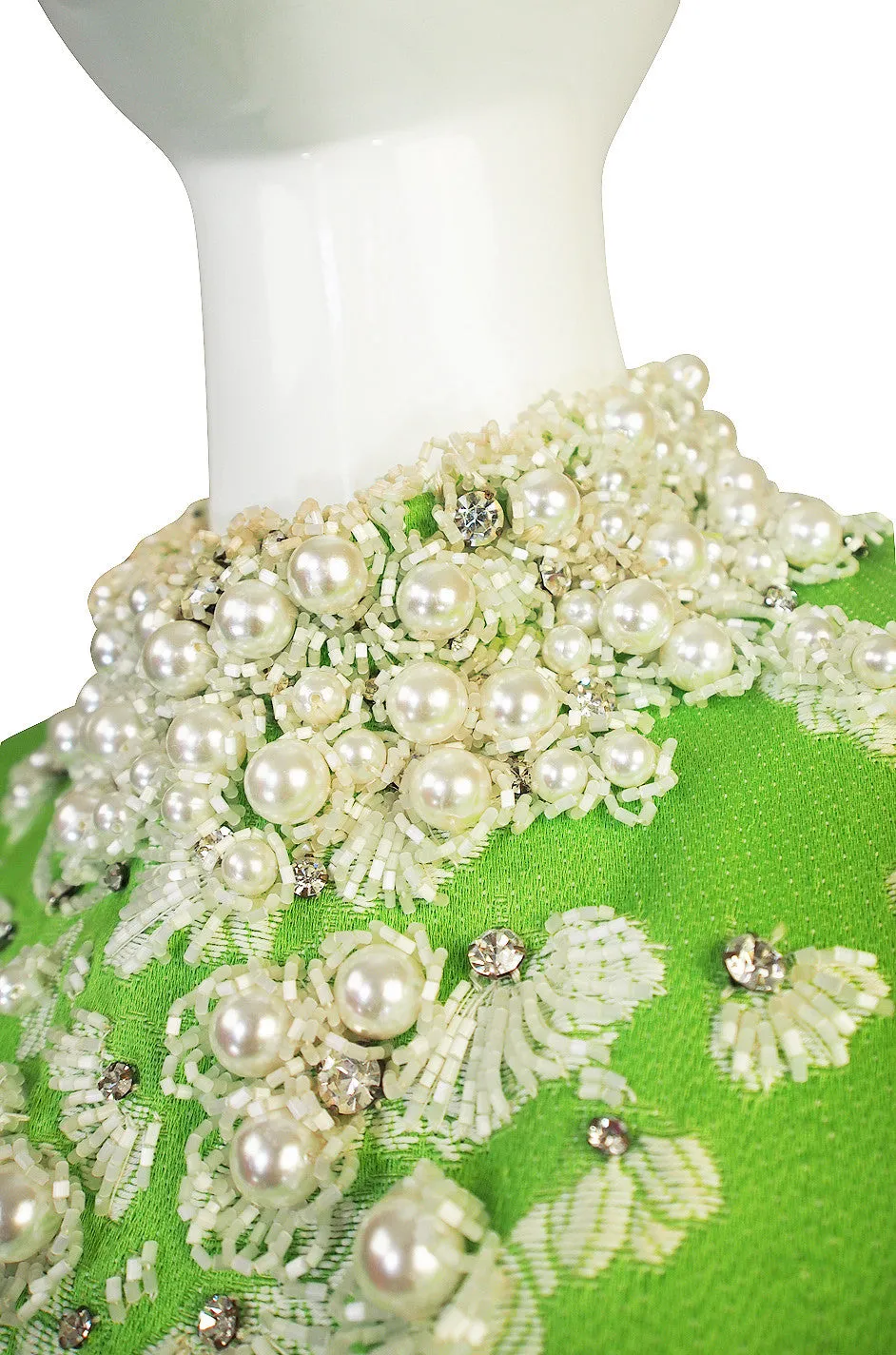 1960s Bead & Pearl Encrusted George Halley Gown