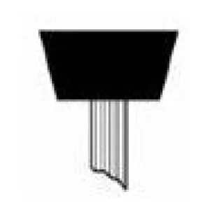 1" x 1/2" Mounted Points PT-60Q White A Shaped