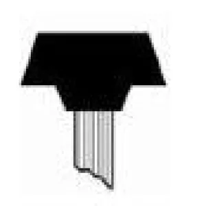 1" x 3/8" Mounted Points PT-60Q White A Shaped