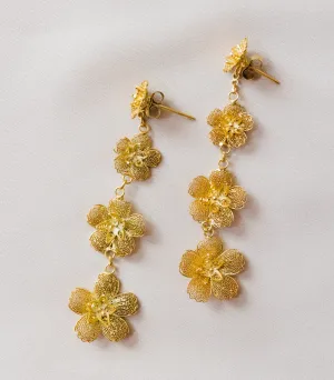 2-Way Gumamela Detachable Long Drop Earrings
