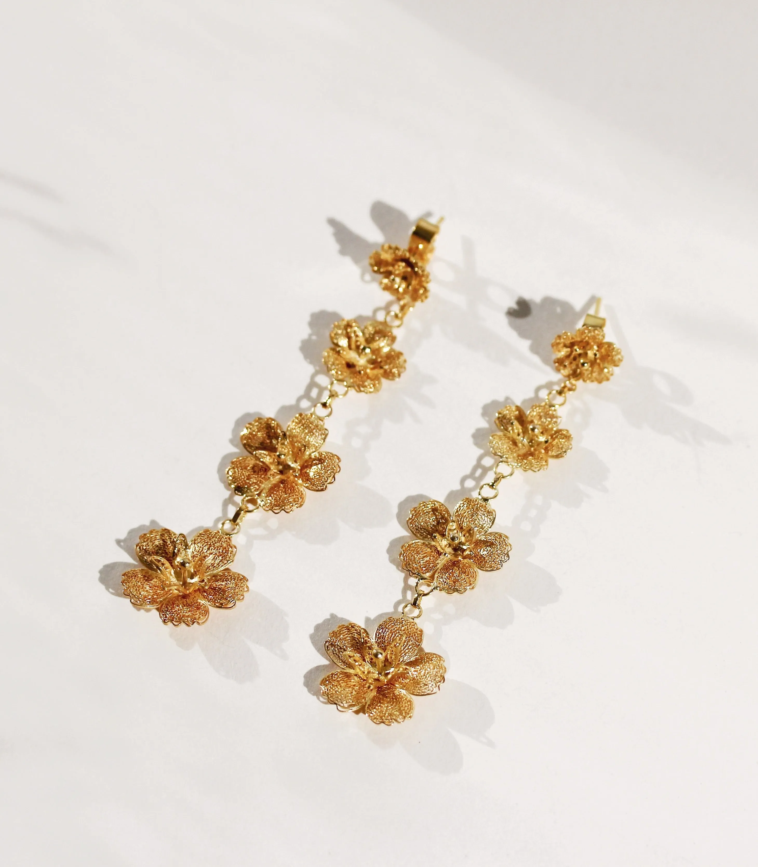 2-Way Gumamela Detachable Long Drop Earrings