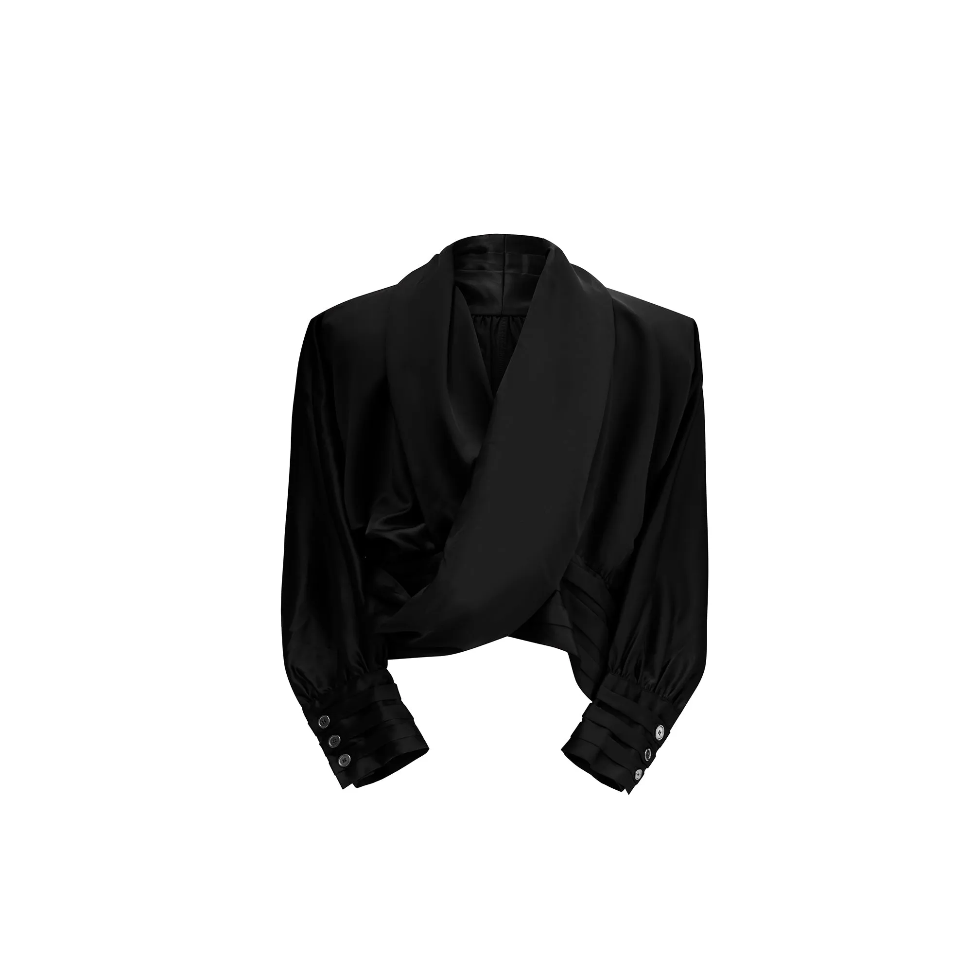 【24s June.】Liquid Texture V-neck Design Lining