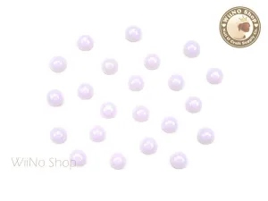 4mm Light Purple Candy Half Round Flat Back Acrylic Cabochon Nail Art- 15 pcs
