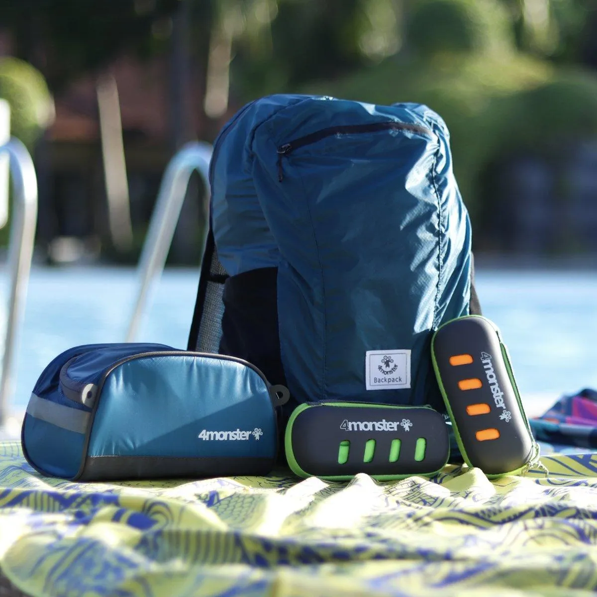 4Monster Waterproof Travel Toiletry Bag Blue