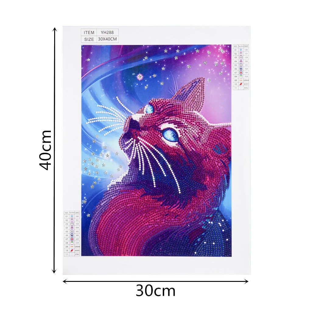 5D DIY  Special-Shaped Diamond- Cat 30*40cm