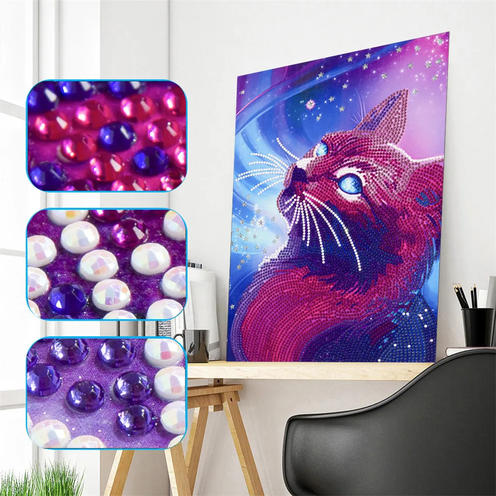5D DIY  Special-Shaped Diamond- Cat 30*40cm