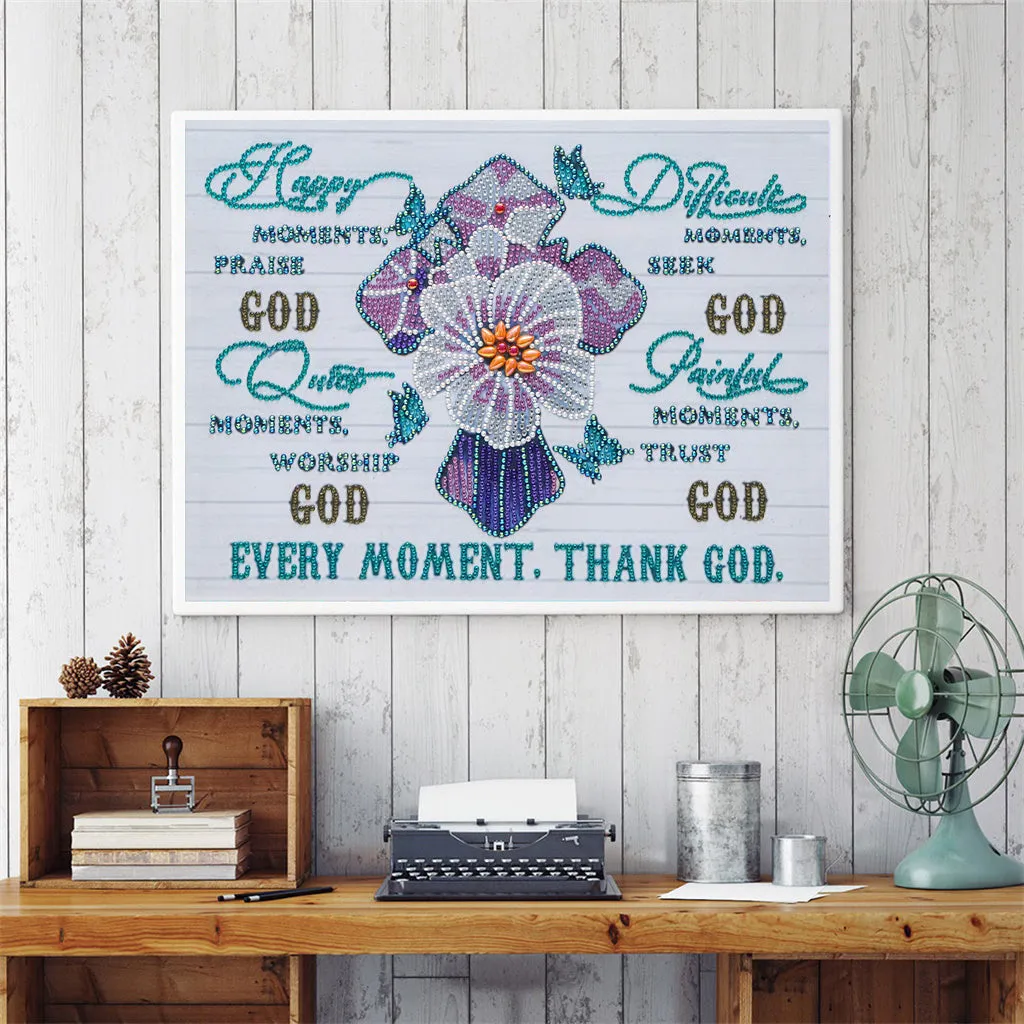 5D DIY Special Shaped  -Flower 30*40CM