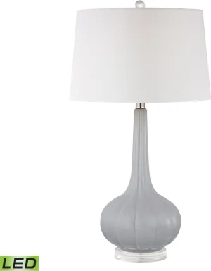 Abbey Lane Ceramic Led Table Lamp In Pastel Blue