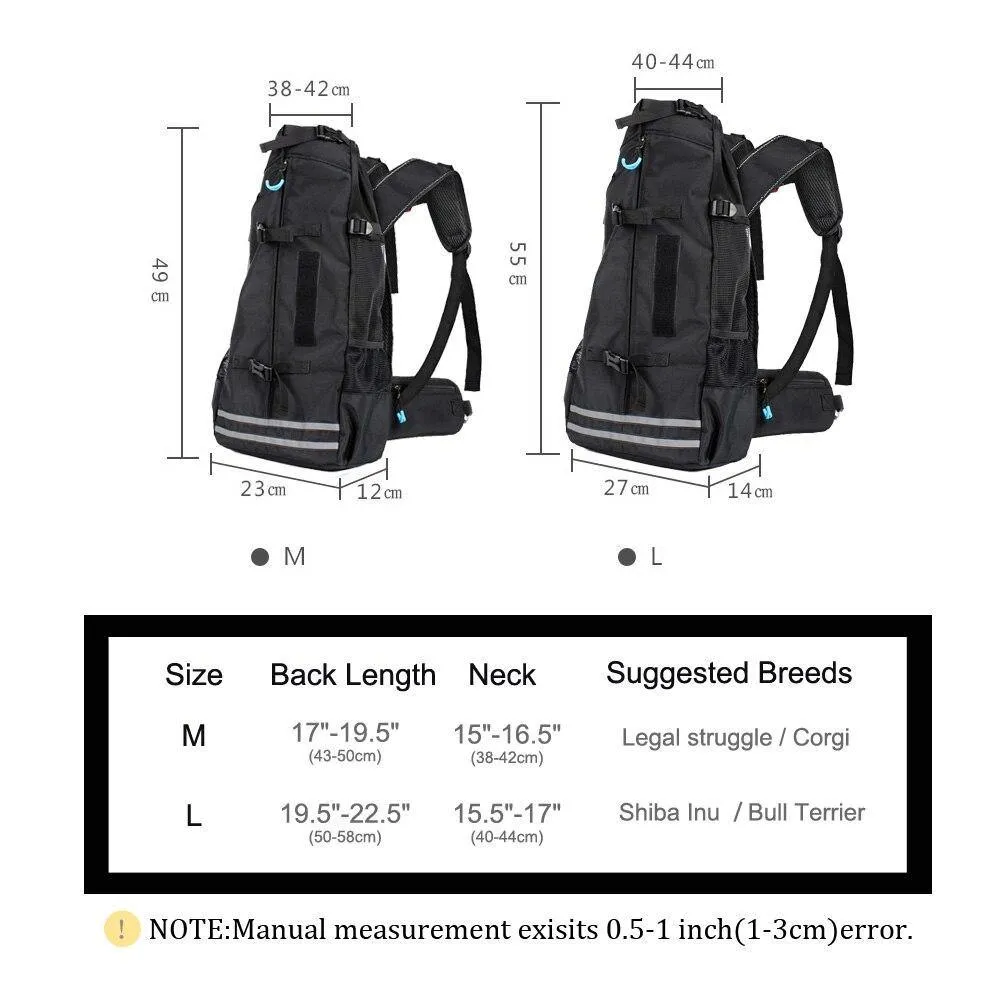 Adjustable Reflective Carrier Bag For Dogs - Outdoor Travel Backpack