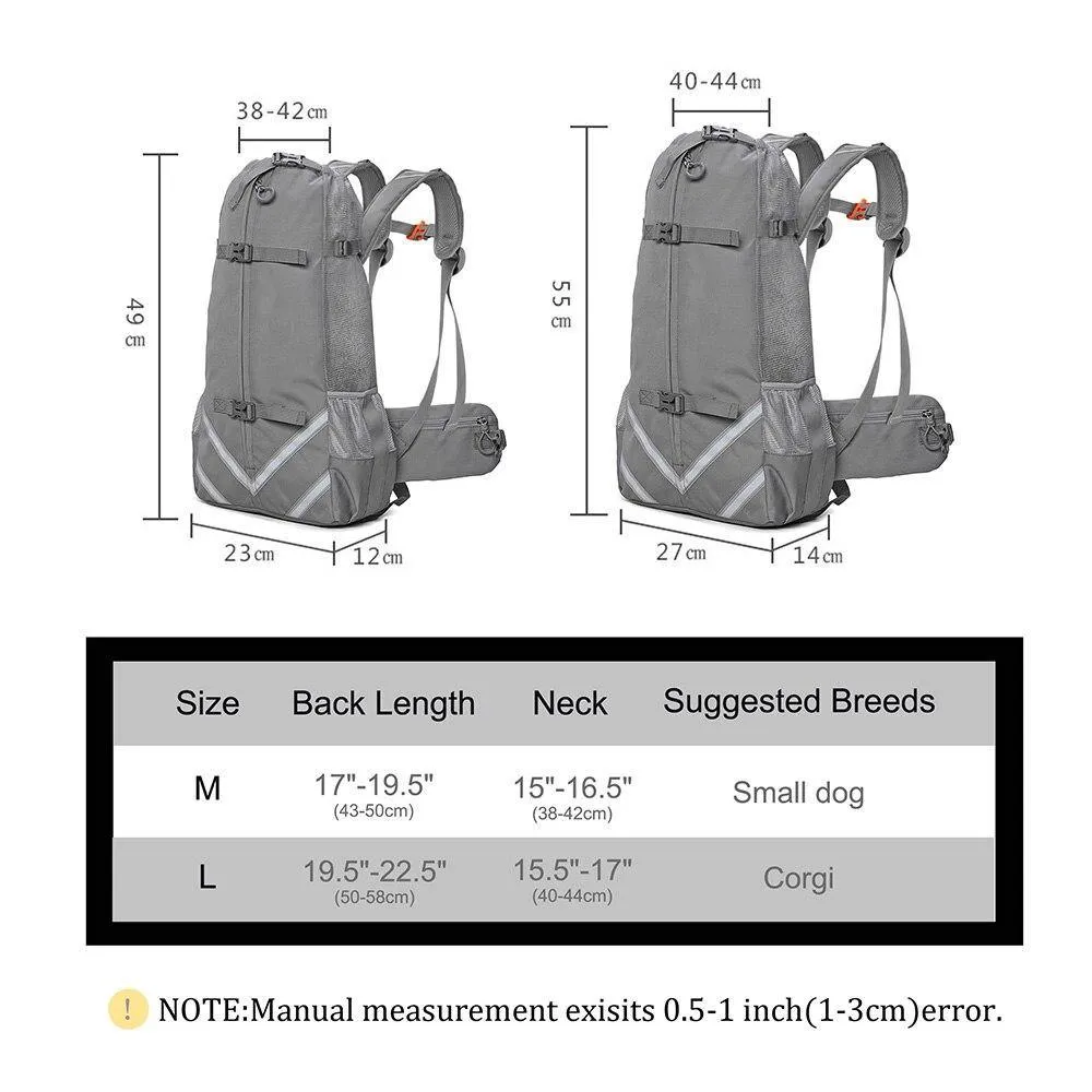 Adjustable Reflective Carrier Bag For Dogs - Outdoor Travel Backpack