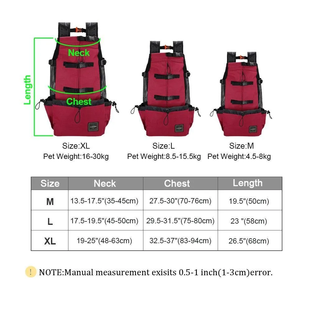Adjustable Reflective Carrier Bag For Dogs - Outdoor Travel Backpack