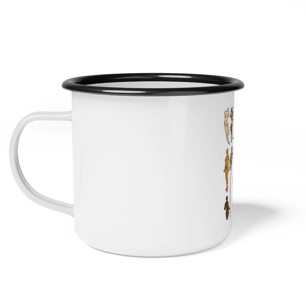 Affirmation Feminist pro choice 12oz Enamel Camping Mug - This Land Is My land