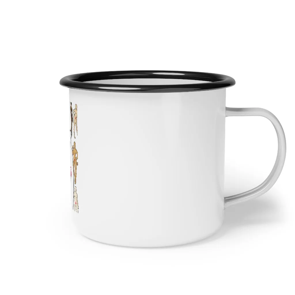 Affirmation Feminist pro choice 12oz Enamel Camping Mug - This Land Is My land
