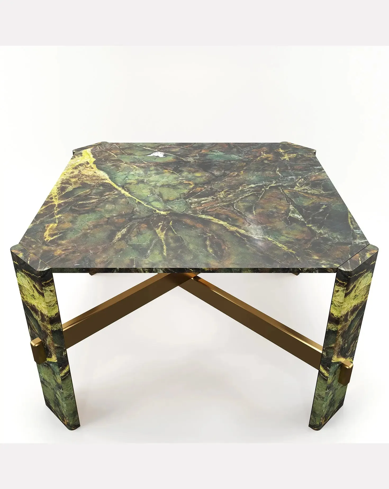 Alani Verde Borgogna Marble Dining Table