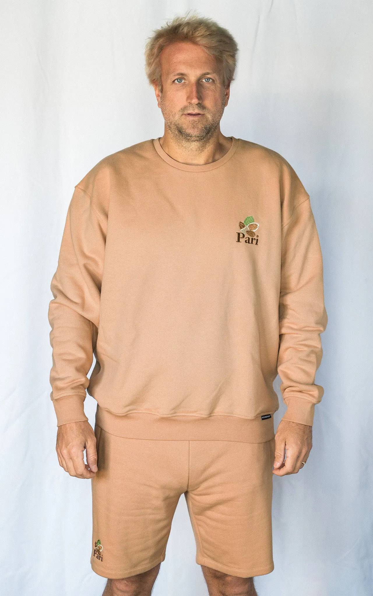 ALMOND PASTEL CLUB CREWNECK