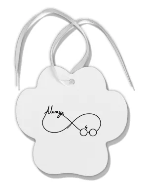 Always Infinity Symbol Paw Print Shaped Ornament