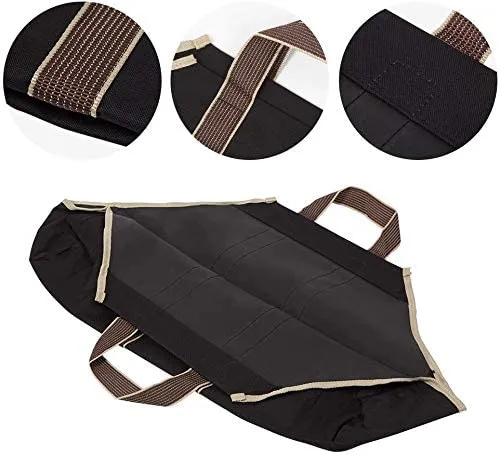 Amagabeli Large Canvas Firewood Carrier Log Tote  19“x8” Bellows