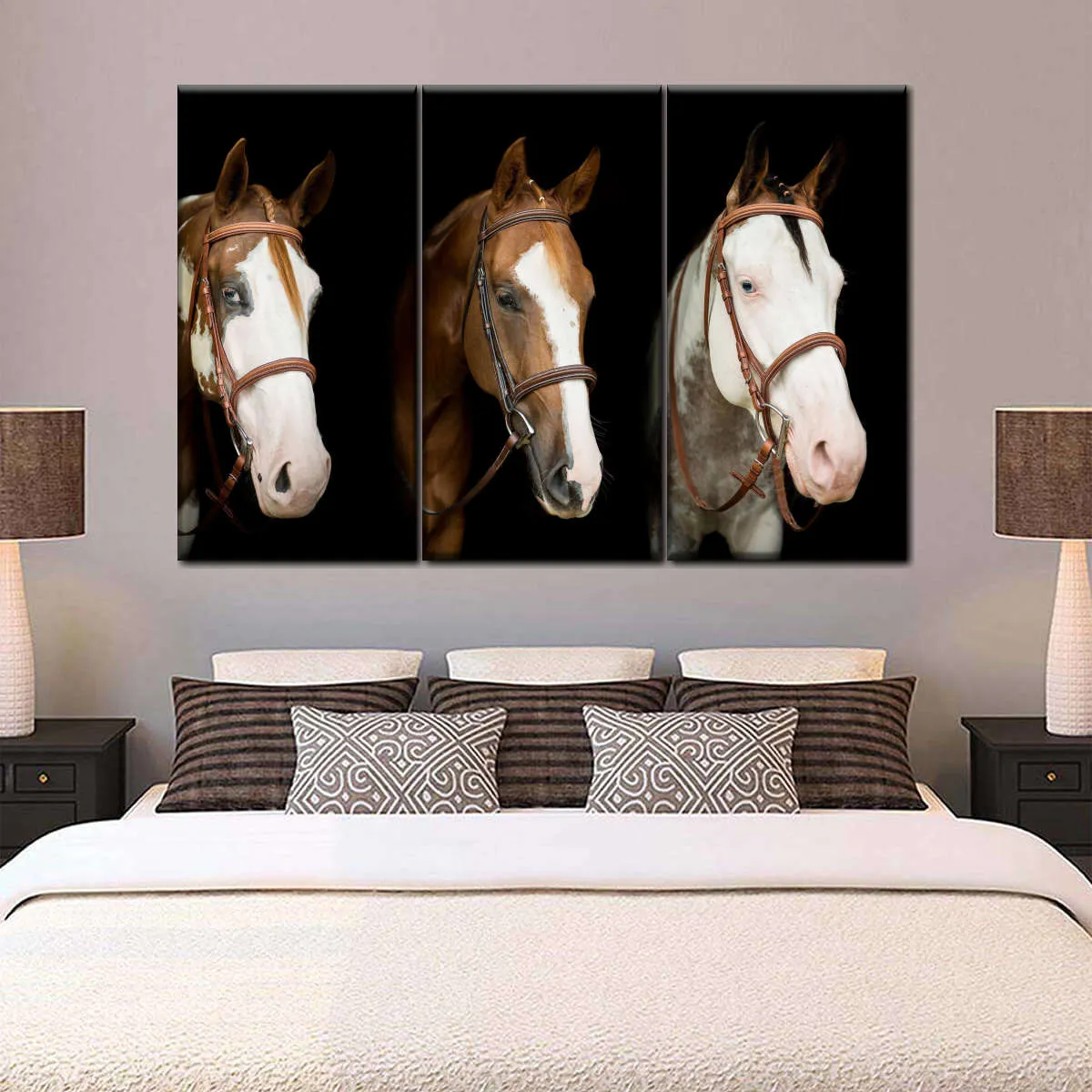 American Paint Horses Wall Art choice of styles