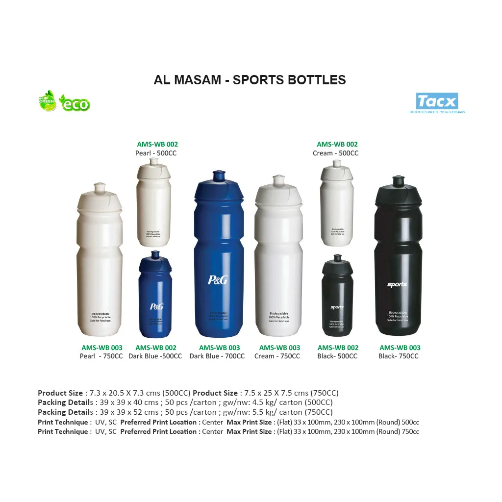 AMS - WB 002 - Eco Friendly bottle - 500cc