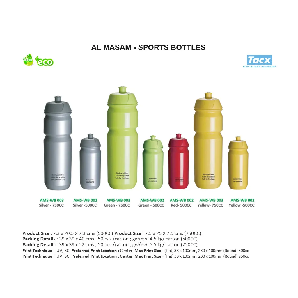 AMS - WB 002 - Eco Friendly bottle - 500cc