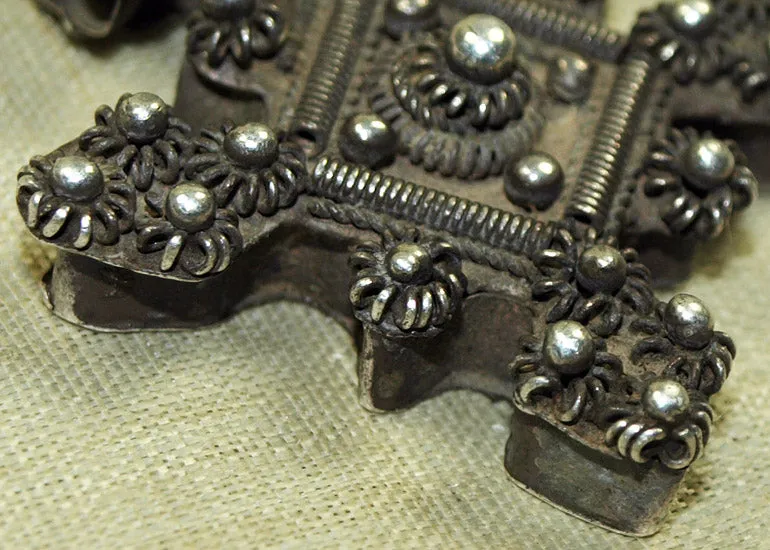 Antique Silver Berber Cross Pendant