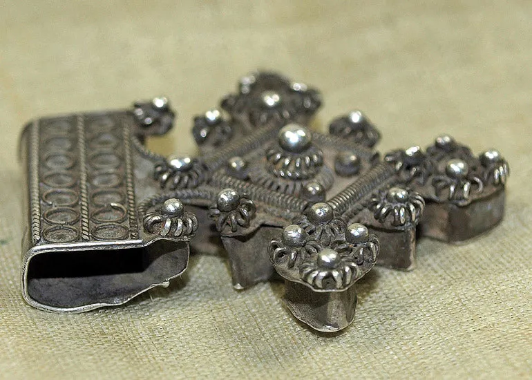 Antique Silver Berber Cross Pendant