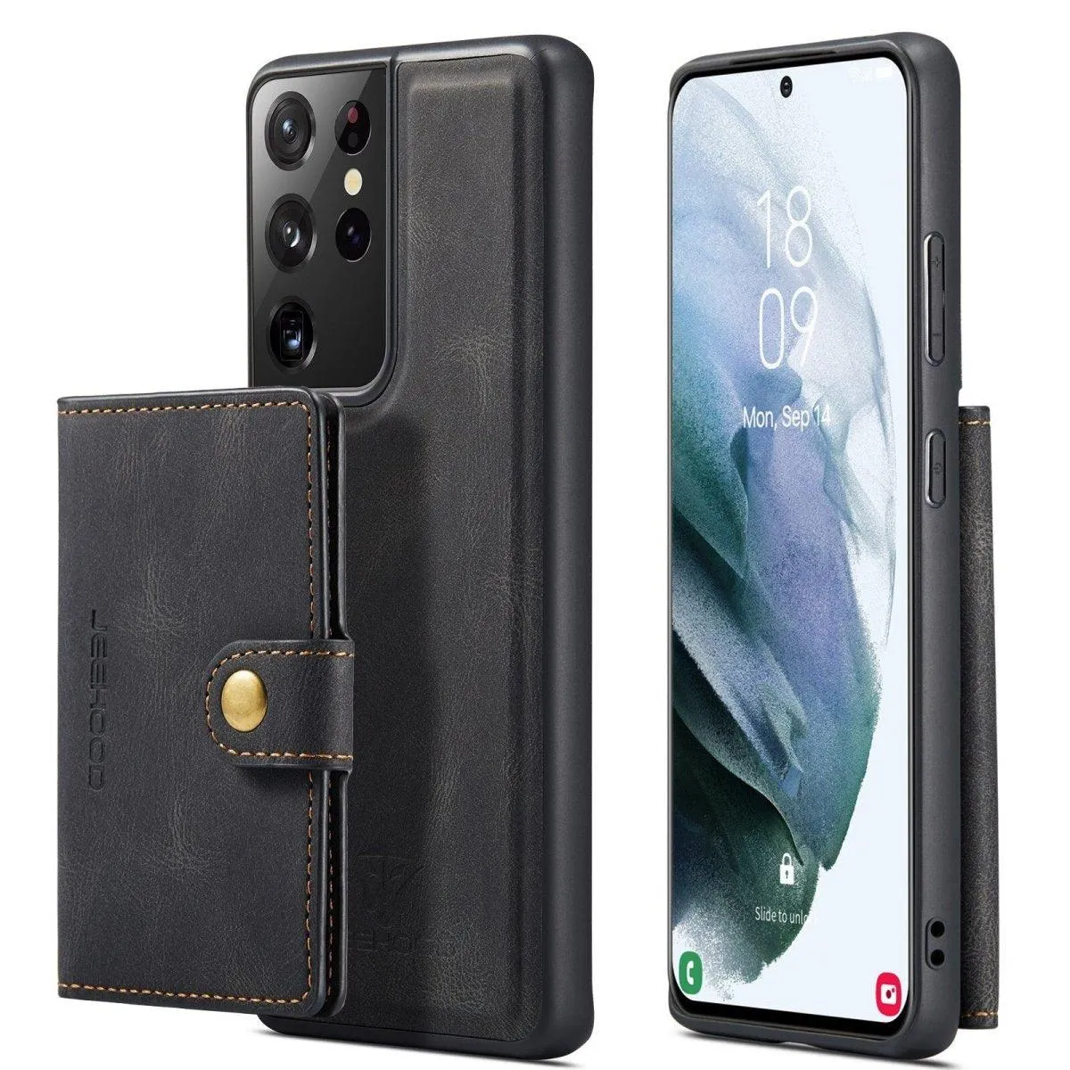 Apricus Leather Magnetic Wallet Galaxy Case