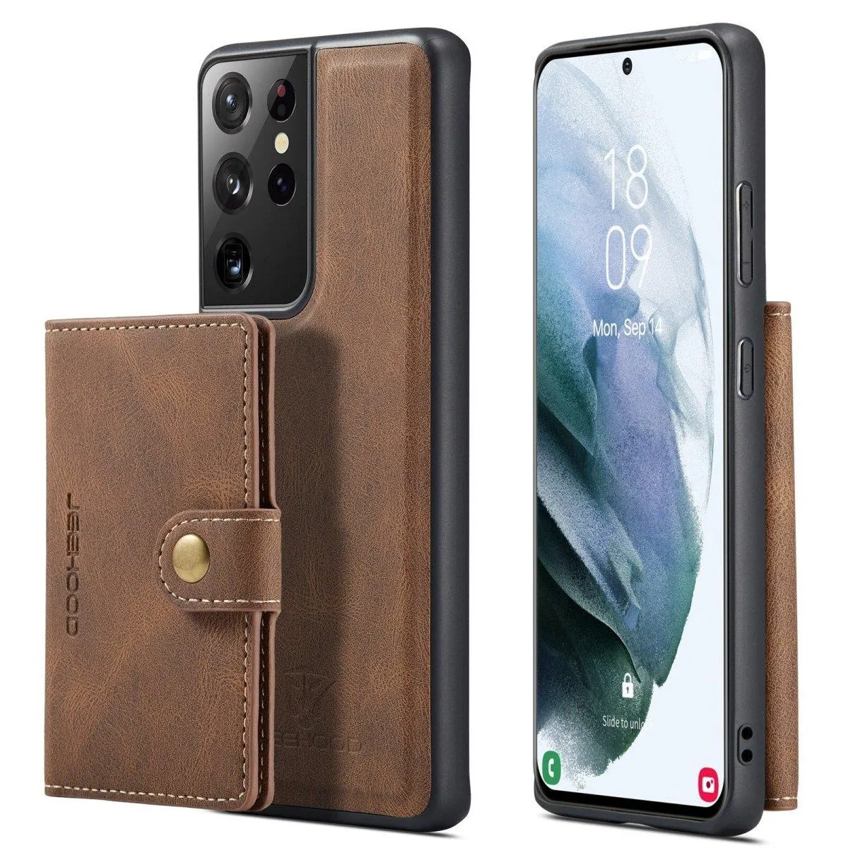 Apricus Leather Magnetic Wallet Galaxy Case