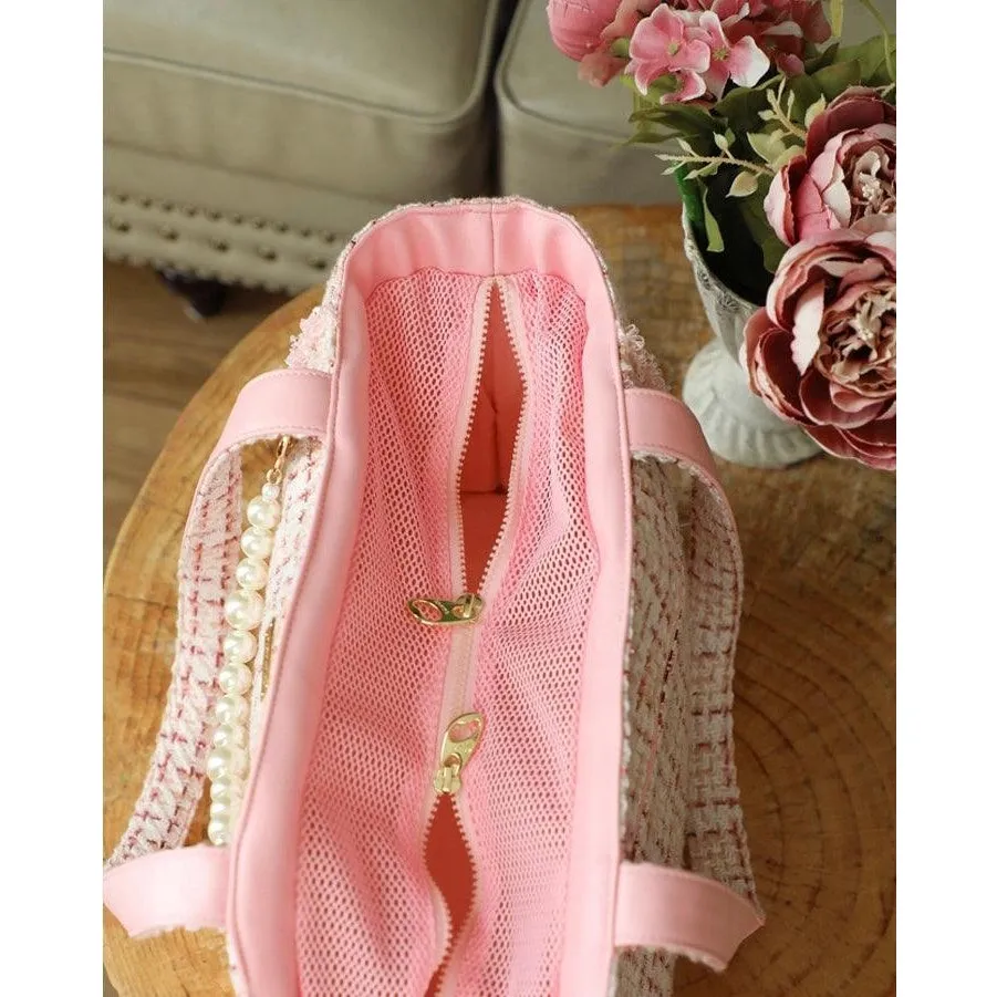 ARKIKA Tweed Fabric Pet Carrier Bag
