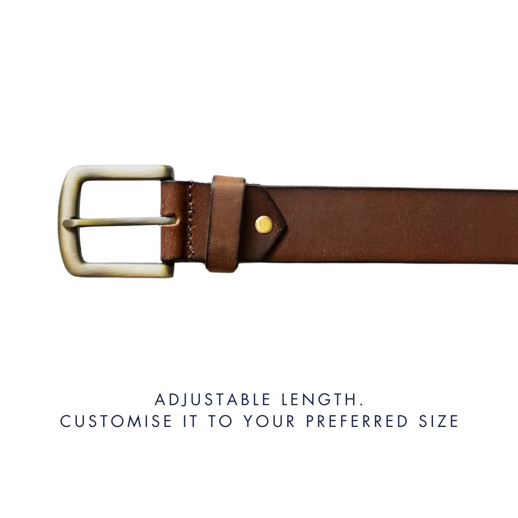 Arthur Men’s 35mm Classic Buckle Leather Belt