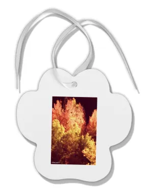 Autumn In Aspen Paw Print Shaped Ornament