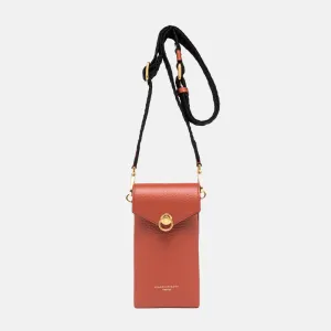 Autumn Orange Leather Corallo Phone Bag