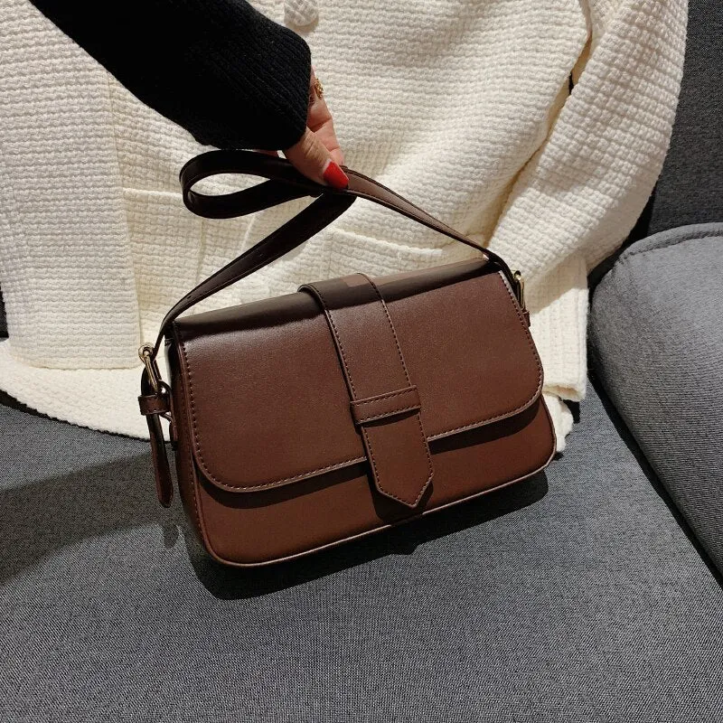Back to College Ladies retro square shoulder bag fashion casual shoulder bag mini messenger bag autumn and winter new ladies bag purse