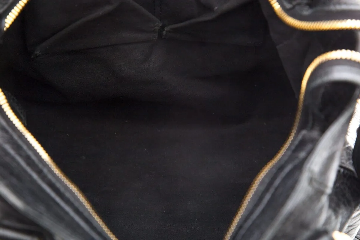 Balenciaga Black Leather City Handbag