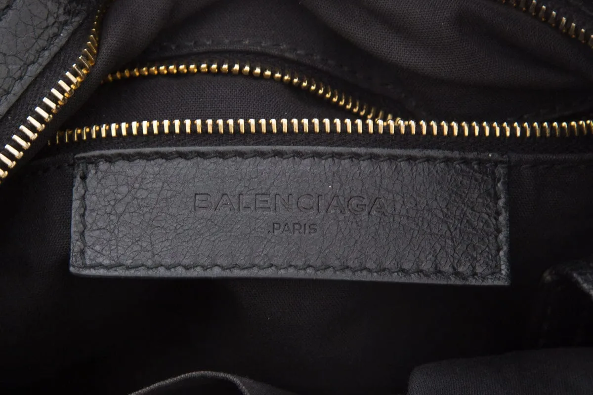 Balenciaga Black Leather City Handbag