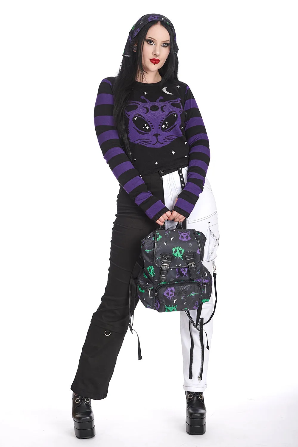 Banned Alternative ALIEN CAT BACKPACK