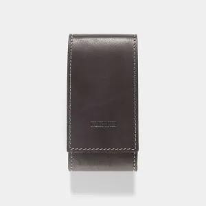 Barenia Dark Brown Leather Watch Pouch